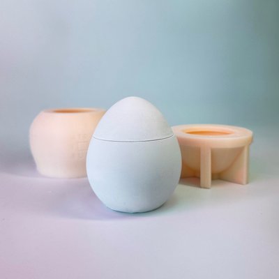 Силиконовая форма кашпо Яйцо с крышками на выбор 241_2 фото