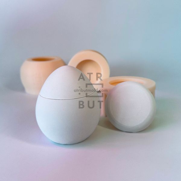 Силіконова форма кашпо Яйце з кришками на вибір 241_2 фото