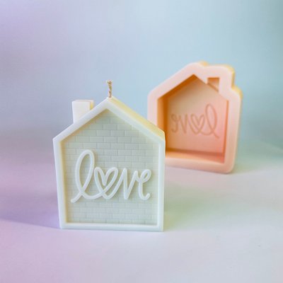 Silicone mold house Love