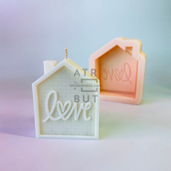 Silicone mold house Love