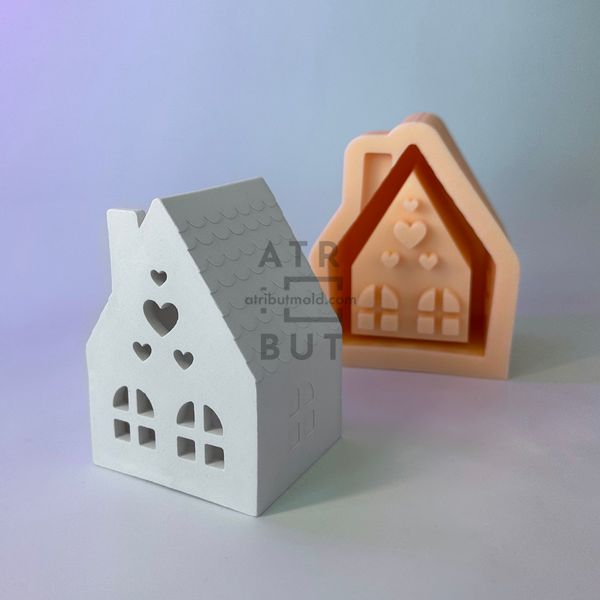 Silicone mold Gingerbread house with formwork