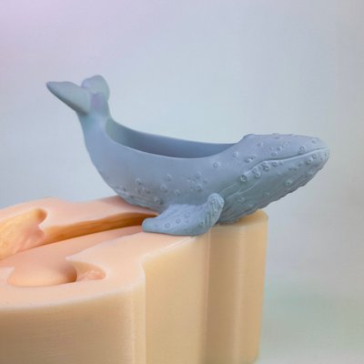 Silicone potting mold Whale size S