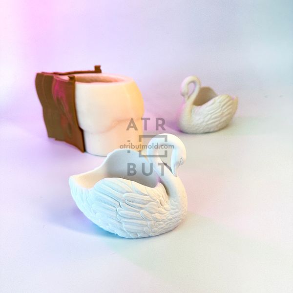 Silicone mold Swan vessel