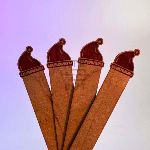 A set of wooden wicks Hat, 2 pcs. Size to choose, 100 mm, 12 mm