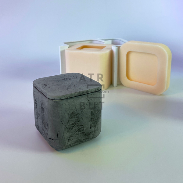 Silicone mold Cube 7x7 cm with formwork, Yes