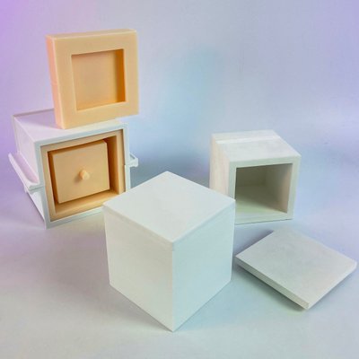 Силіконова форма Куб 9,5х9,5 см із опалубкою 180 фото