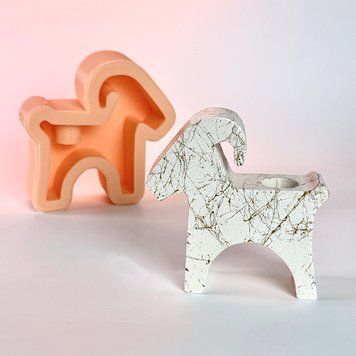 Silicone candle holder mold Goat