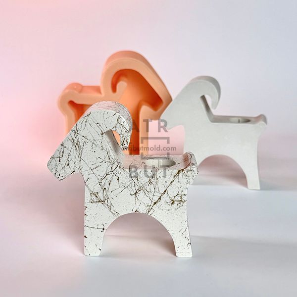 Silicone candle holder mold Goat