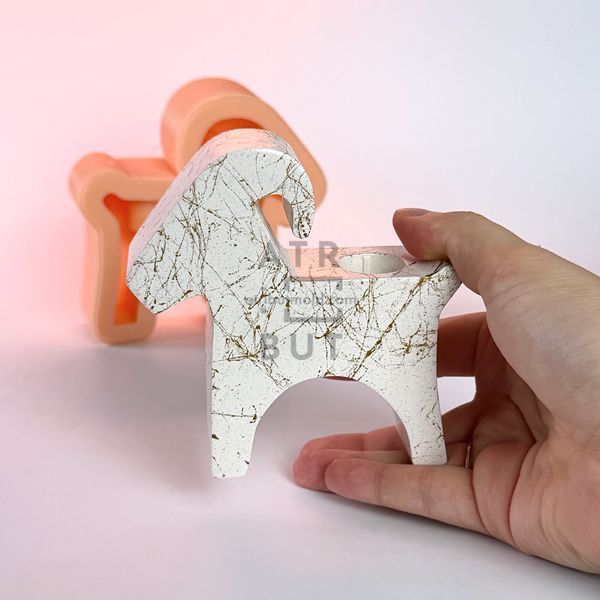 Silicone candle holder mold Goat
