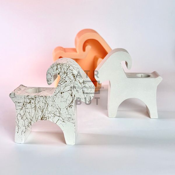 Silicone candle holder mold Goat