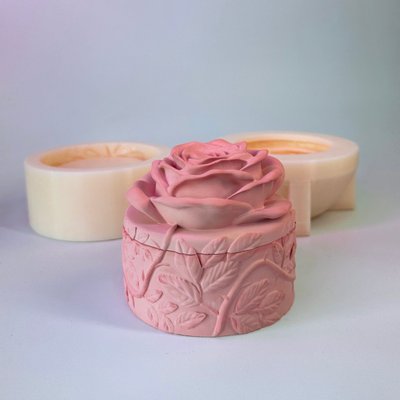 Silicone mold Rose pot