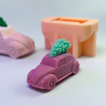 Silicone mold Car with Christmas tree