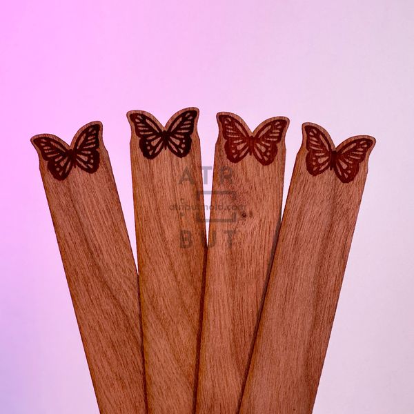 Wooden wick Butterfly. Size to choose, 100 mm, 8 mm