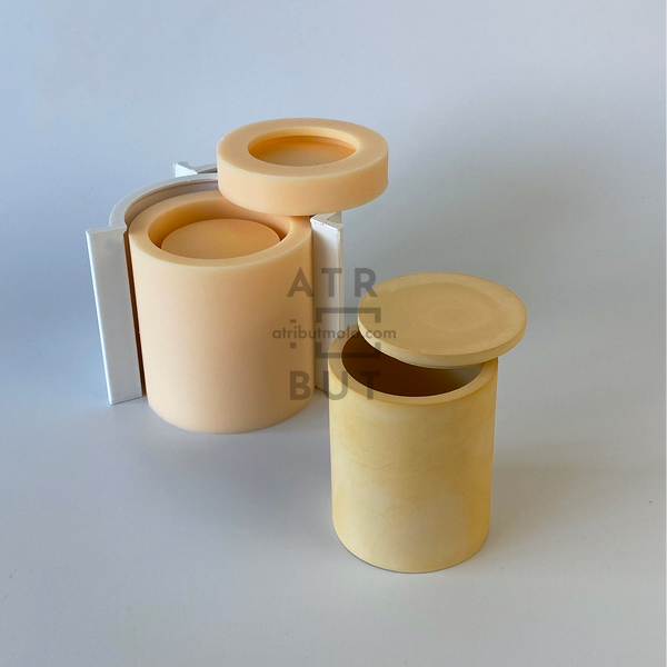 Silicone mold Cylinder 7.5x9 cm with formwork, Yes