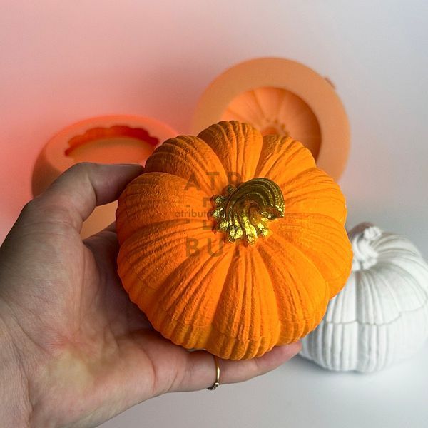 Silicone mold Textured Pumpkin pot 100 grams