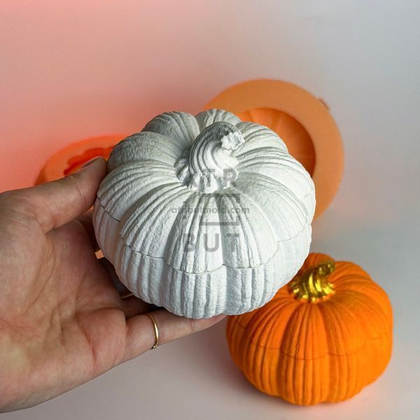 Silicone mold Textured Pumpkin pot 100 grams