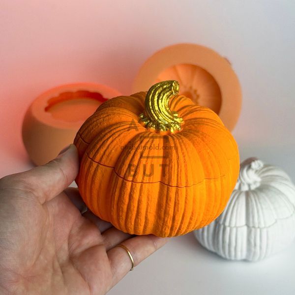 Silicone mold Textured Pumpkin pot 100 grams