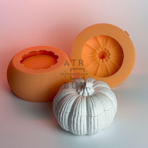 Silicone mold Textured Pumpkin pot 100 grams