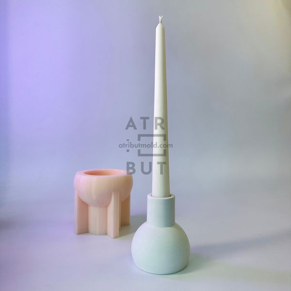 Silicone mold Ball candle holder for a tall candle