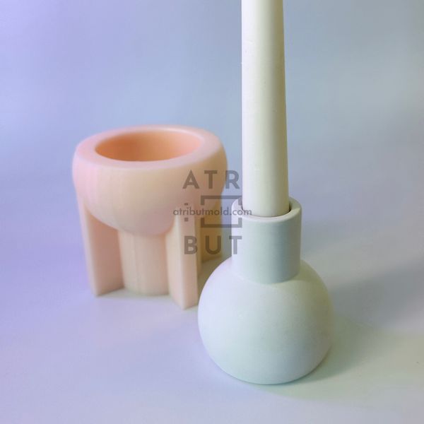 Silicone mold Ball candle holder for a tall candle