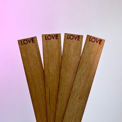 Love wooden wick. Size to choose, 140 mm, 16 mm