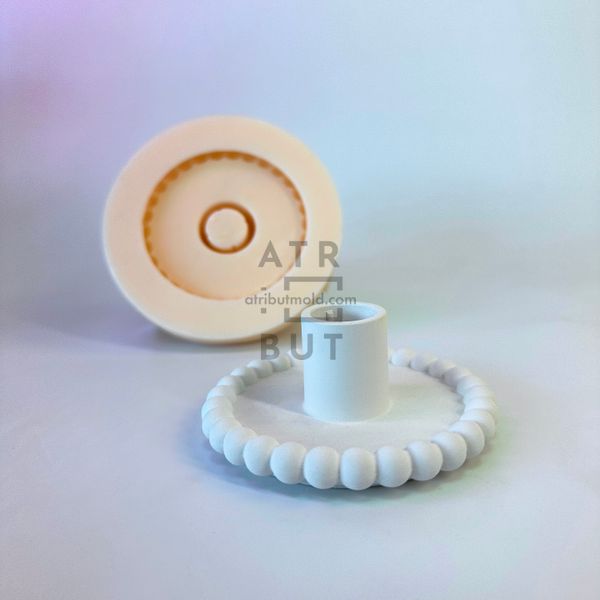 Silicone mold Bubble candle holder for a table candle
