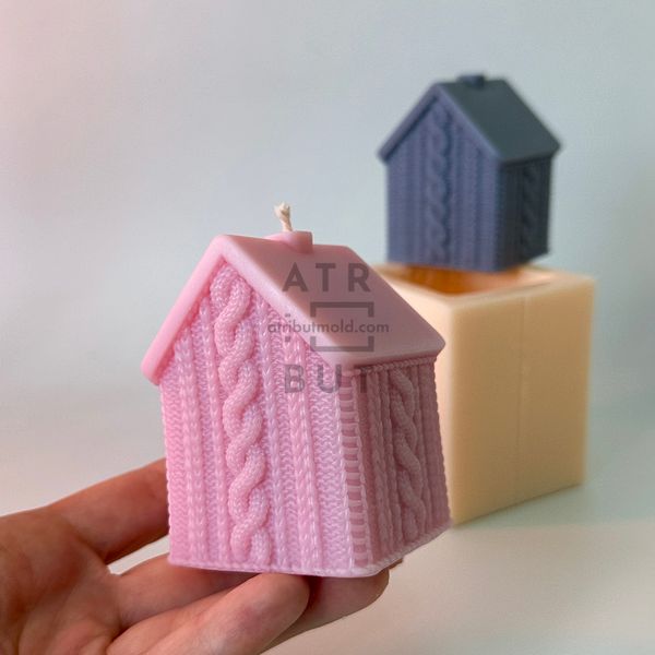 Silicone mold Knitted house