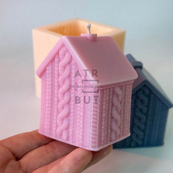 Silicone mold Knitted house