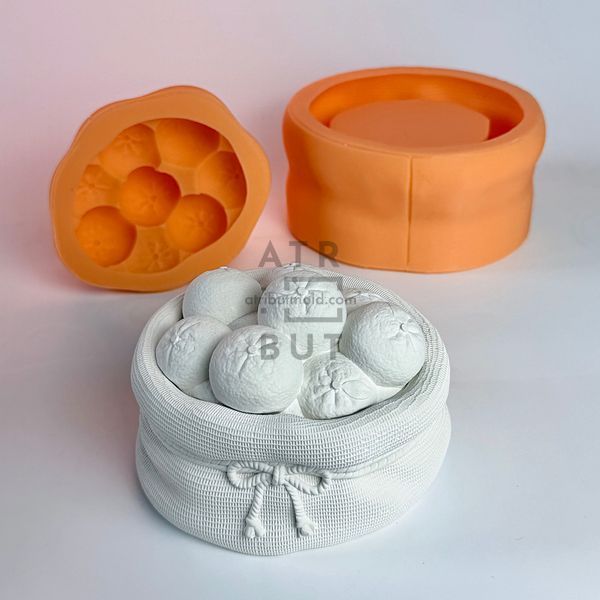 Silicone mold Bag of tangerines vessel