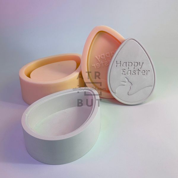 Silicone mold vessel Happy Easter, No