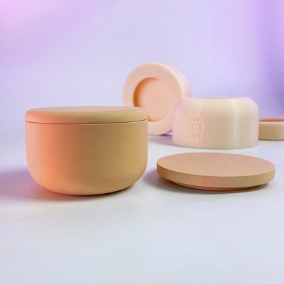 Silicone mold vessel 50x90 mm lid for choose, No, Yes, Rounded
