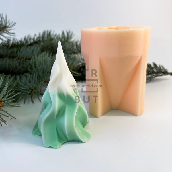 Silicone form Christmas tree wavy