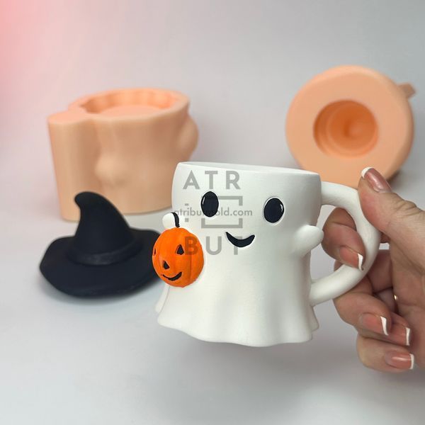 Silicone mold for a Ghost pot cup, No
