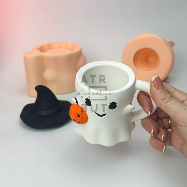 Silicone mold for a Ghost pot cup, No