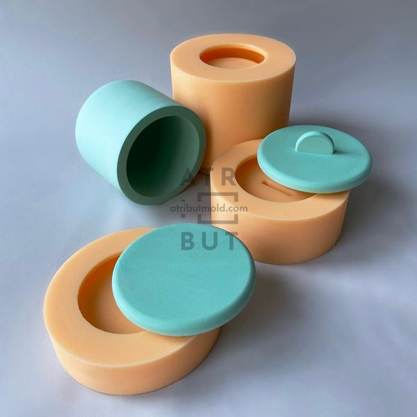 Nicole silicone mold with formwork and lids to choose from, Yes, With two different