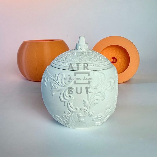 Silicone mold Christmas ball with Goat vessel