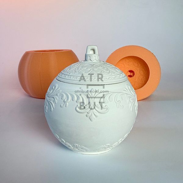 Silicone mold Christmas ball with Goat vessel
