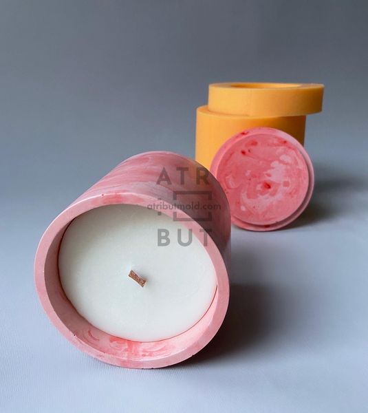 Silicone mold Cylinder 8.4x8 cm with formwork, Yes